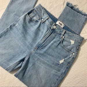 Paige Sarah Slim high waist straight leg jeans, 28